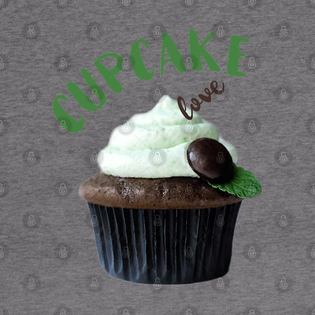 Cupcake Love Mint Chocolate Cupcake by ArtMorfic